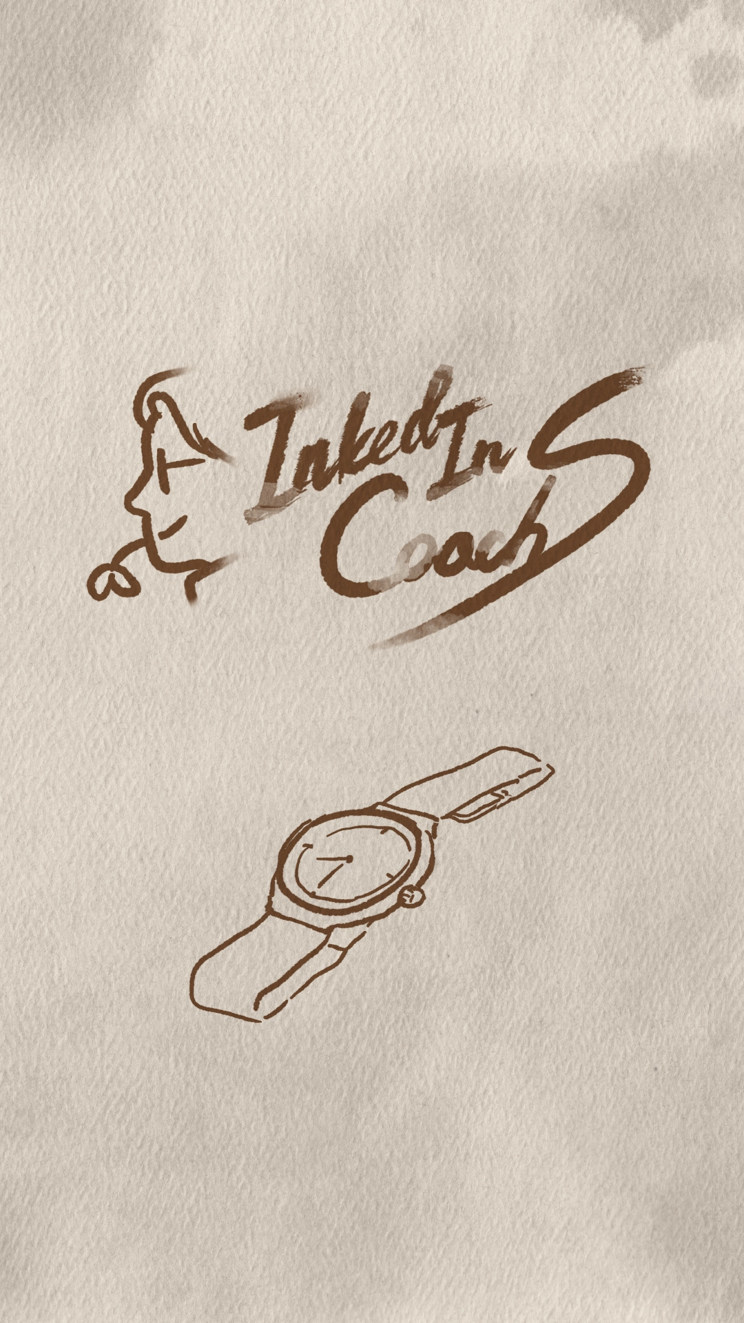 Talked In Coach S 로고와 손목시계 그림